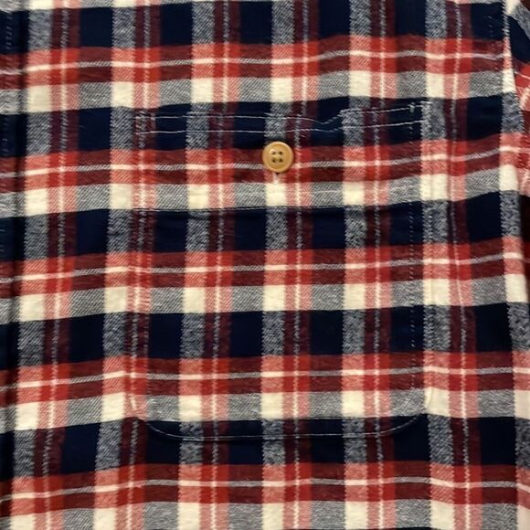 J. Crew Mercantile Tartan Plaid Flannel Button Up Shirt Mens Size XLT Tall Red - Picture 10 of 11